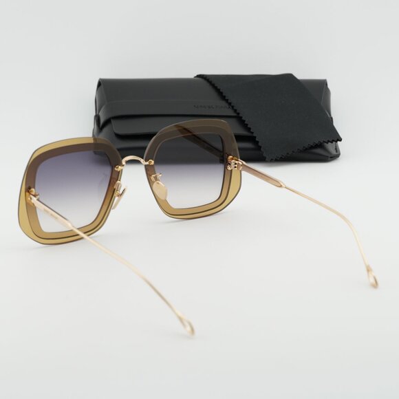 Isabel Marant IM 0047/S 0DYG 9O Geometric Sunglasses - Gold/Yellow/Smoke main image 8